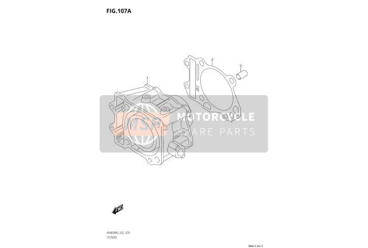 1124105H10, Guarnizione Cilindro, Suzuki, 1